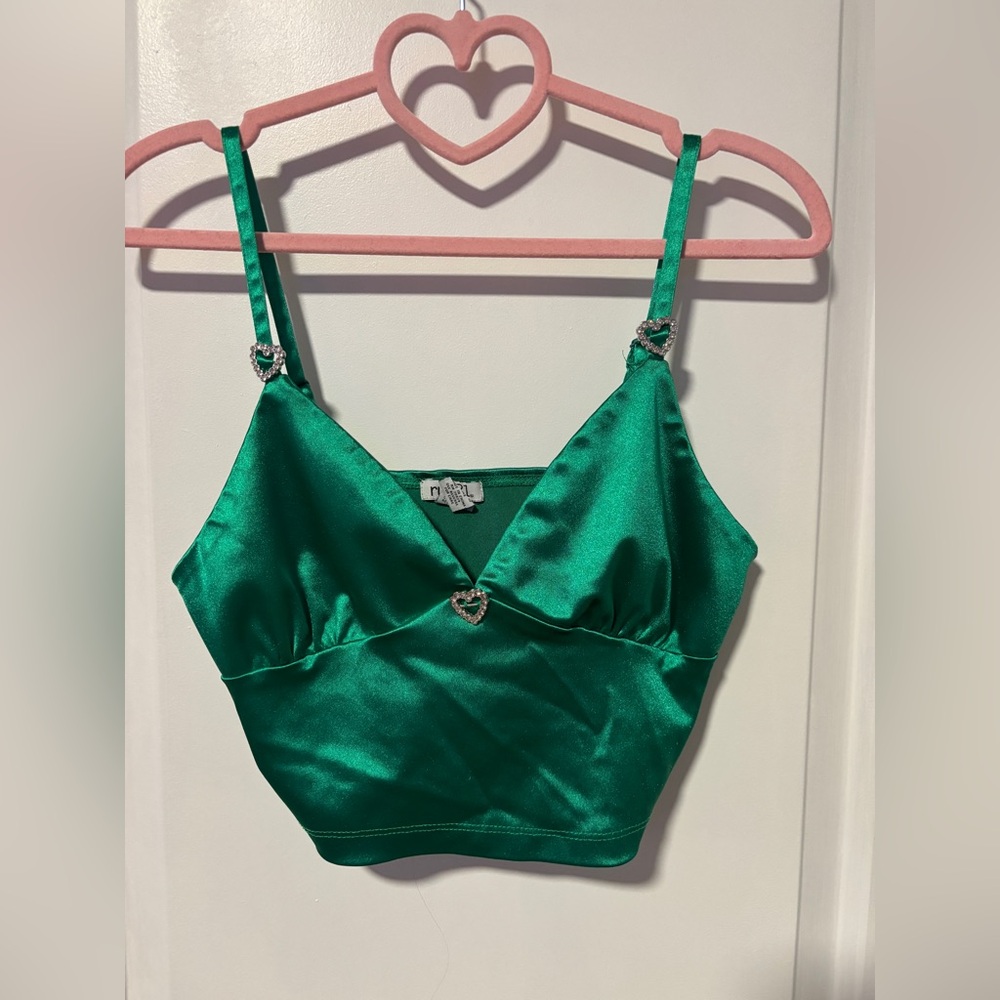 Rue21 Emerald Satin Top